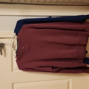 Uniqlo sweatshirts, men's size M, color purple and blue